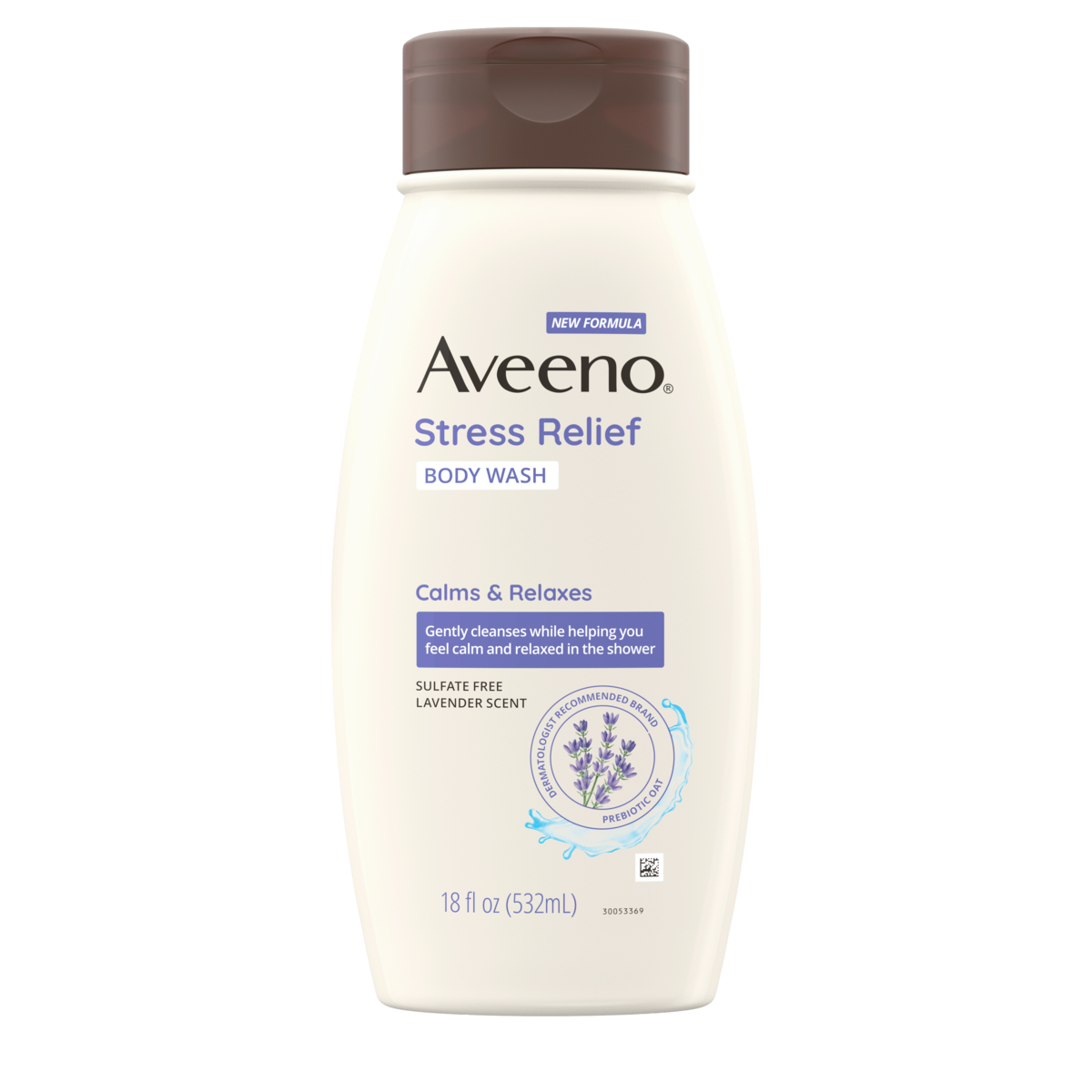 Aveeno Stress Relief Oat Body Wash - Lavander Scent 354mL