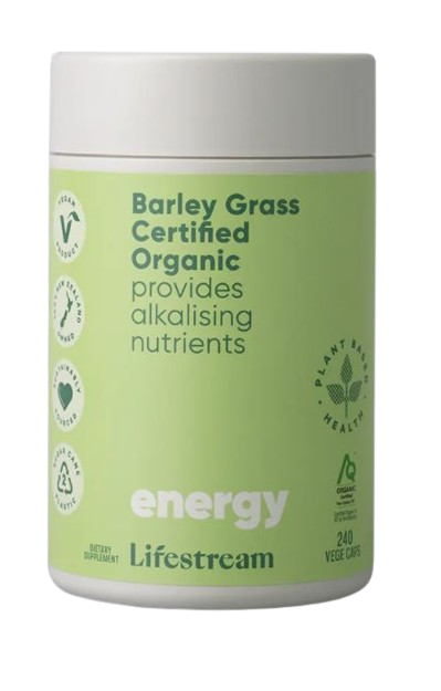 Lifestream Barley Grass Certified Organic Vegecapsules 240
