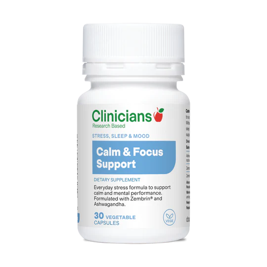 Clinicians Calm & Focus Support Capsules 30