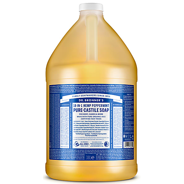 Dr Bronner's 18-in-1 Hemp Peppermint Pure Castile Soap 3.8L