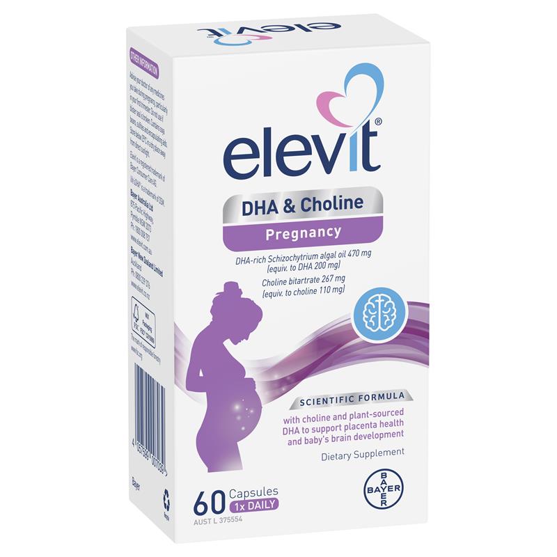 Elevit DHA for Pregnancy and Breastfeeding Capsules 60