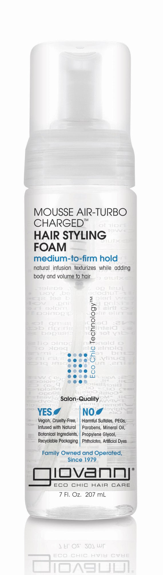 Giovanni Mousee Air-Turbo Charged Hair Styling Foam 207mL
