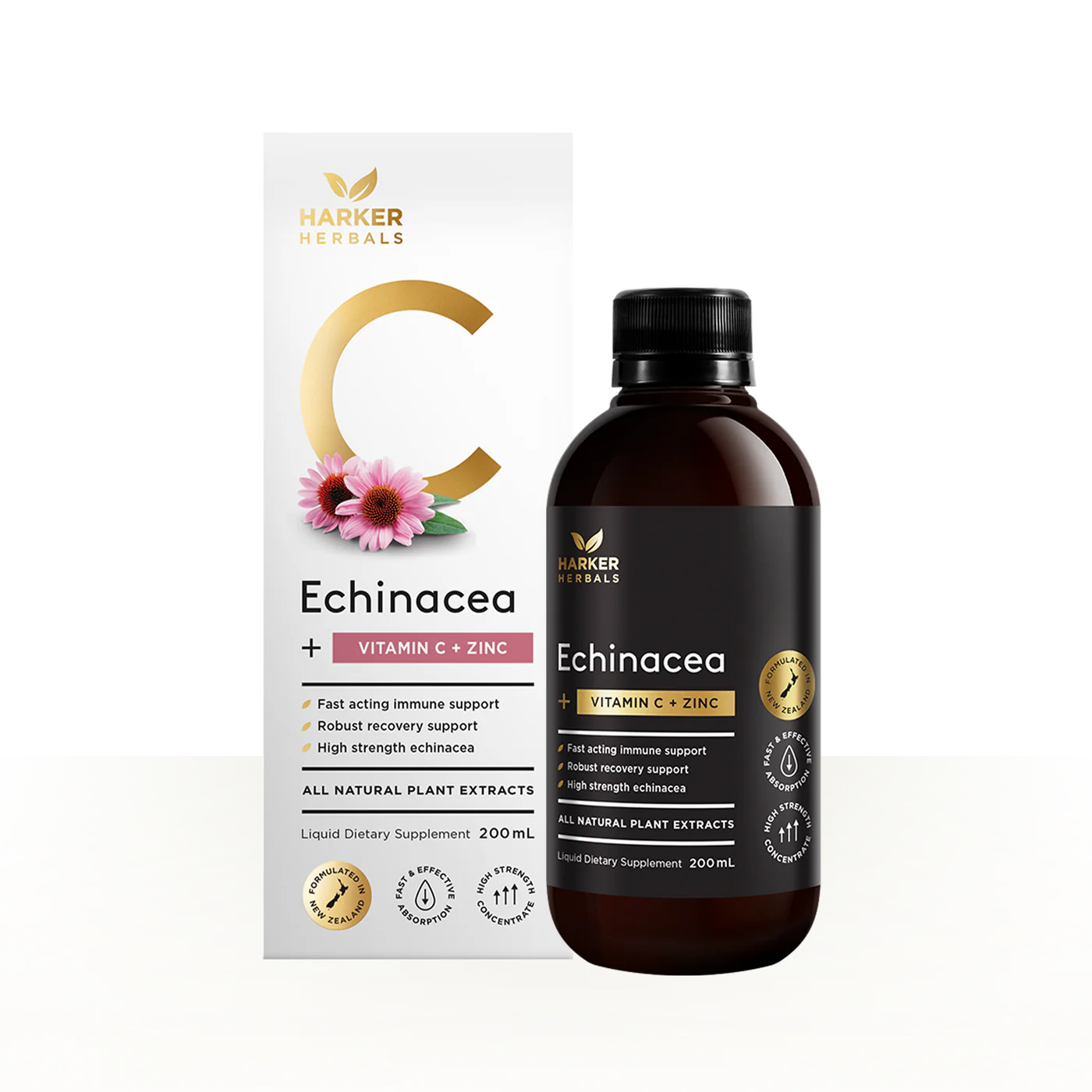 Harker Herbals Echinacea + Vitamin C + Zinc 200mL