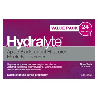 Hydralyte Electrolyte Powder Apple Blackcurrant Sachets