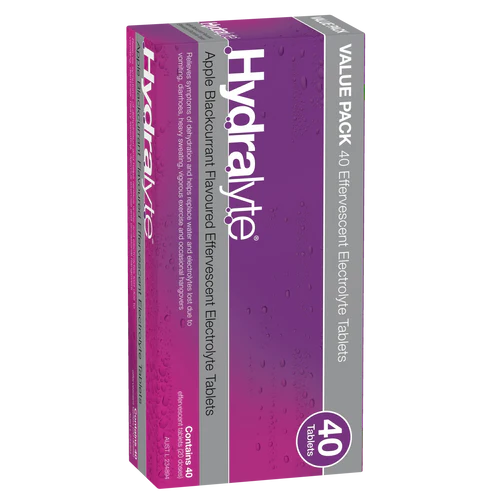 Hydralyte Electrolyte Apple Blackcurrant Effervescent Tablets