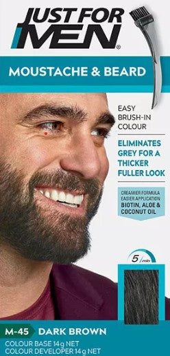 Just for Men Brush-In Colour Gel for Moustache & Beard - Dark Brown