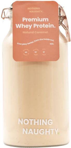 Nothing Naughty Premium Whey Protein Powder Natural Caramel1kg