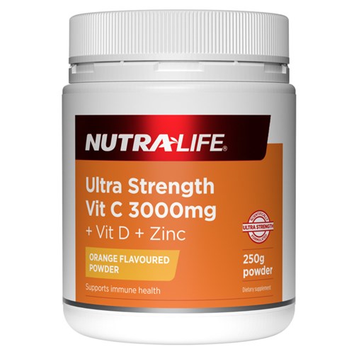 Nutra-Life Ultra Strength Vit C Pwd 250g