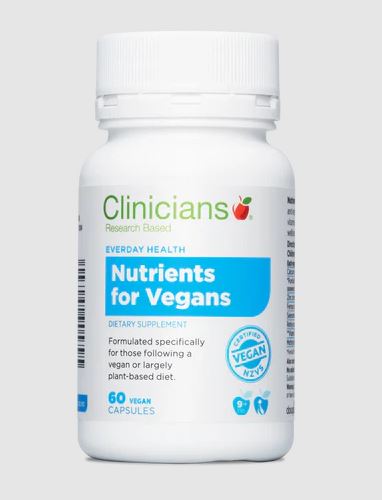 Clinicians Nutrients for Vegans VegeCapsules 60