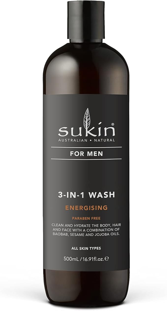 Sukin For Men 3-in-1 Energising Wash 500mL