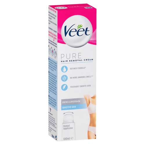 Veet Pure Hair Removal Cream Bikini & Underarm 100ml