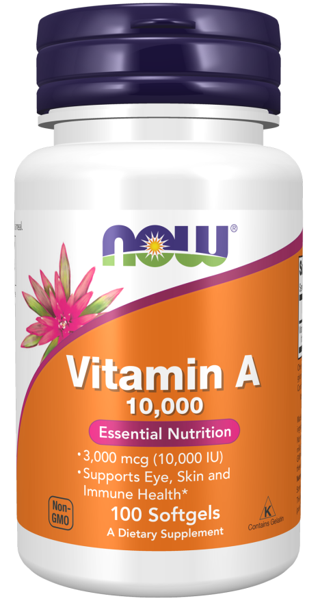 NOW Foods Vitamin A 10,000 Softgels 100