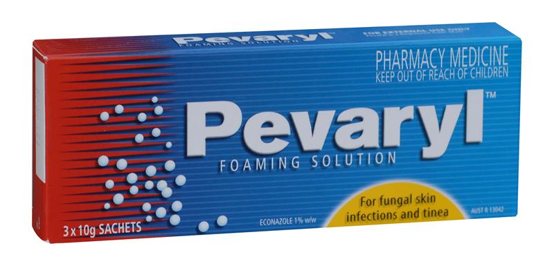 Pevaryl Foaming Solution 3 x 10g Sachets