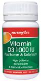 Nutra-Life Vitamin D3 1000IU Capsules 60
