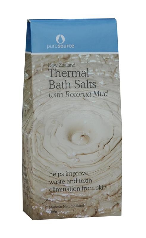 Puresource New Zealand Thermal Bath Salts with Rotorua Mud 100g