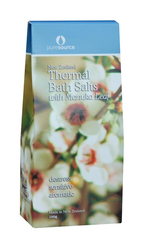 Puresource New Zealand Thermal Bath Salts with Manuka Leaf