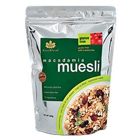 Brookfarm Gluten Free Macadamia Muesli with Cranberries 350g