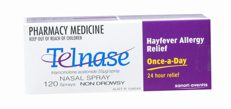 Telnase Hayfever Allergy Relief Nasal Spray 120 Sprays