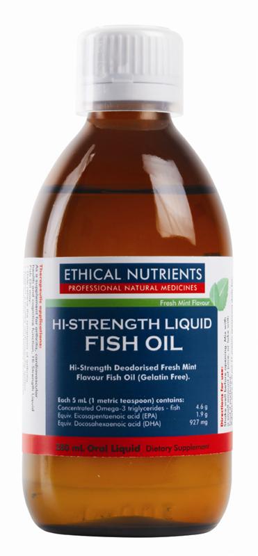 Ethical Nutrients High Strength Liquid Fish Oil 280ml - Fresh Mint Flavour