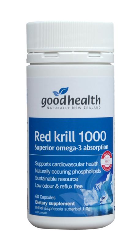 Good Health Red Krill Oil 1000mg Capsules 60