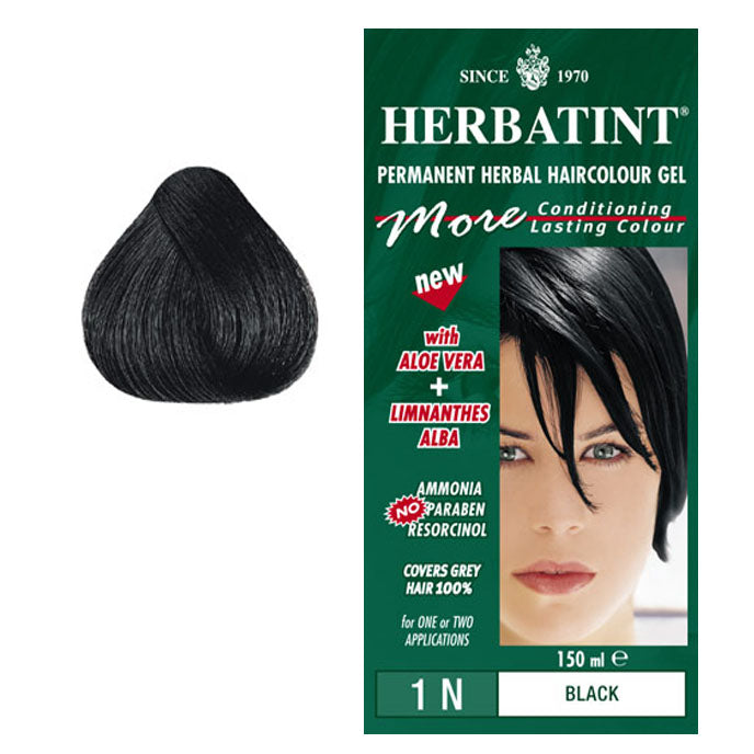 Herbatint Permanent Hair Colour Black 1N