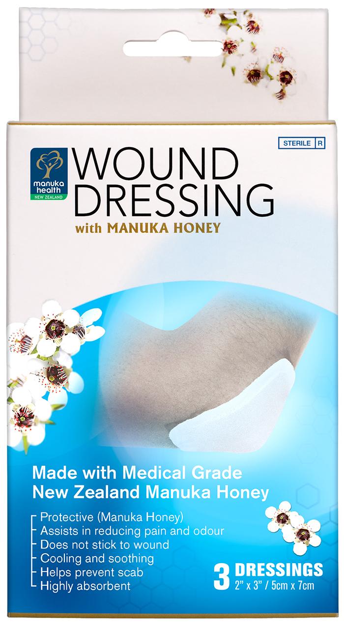 Manuka Health Wound Dressing with Manuka Honey 5cm x 7cm 3