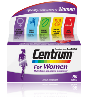Centrum for Women Multivitamin and Mineral Supplement Tablets 60