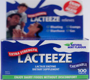 Lacteeze Extra Strength Chewable Tablets 120
