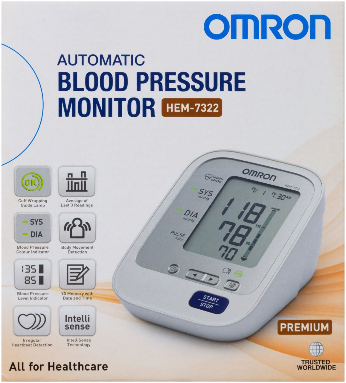 Omron Automatic Blood Pressure Monitor HEM-7322 Premium
