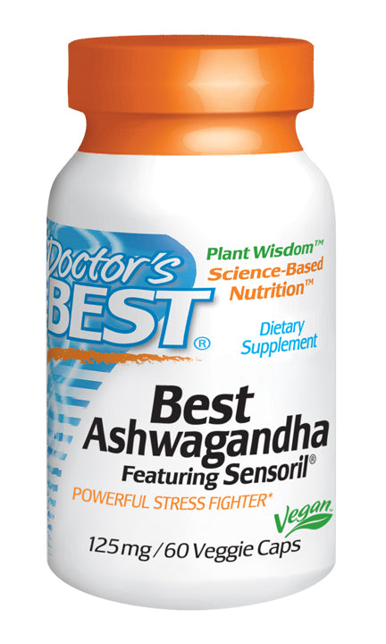 Doctor's Best Ashwagandha 125mg Featuring Sensoril Veggie Caps 60