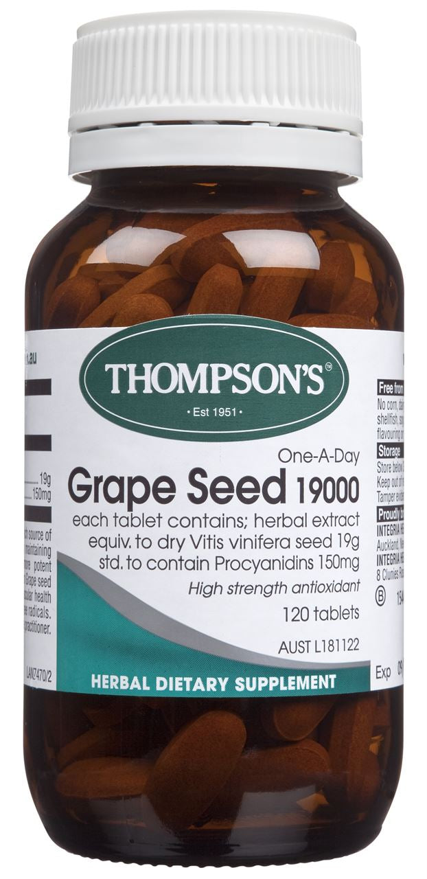 Thompsons Grape Seed 19000 One-A-Day Tablets 120