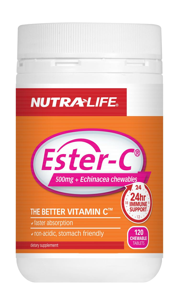 Nutra-Life Ester C & Echinacea Chewable Tablets 120