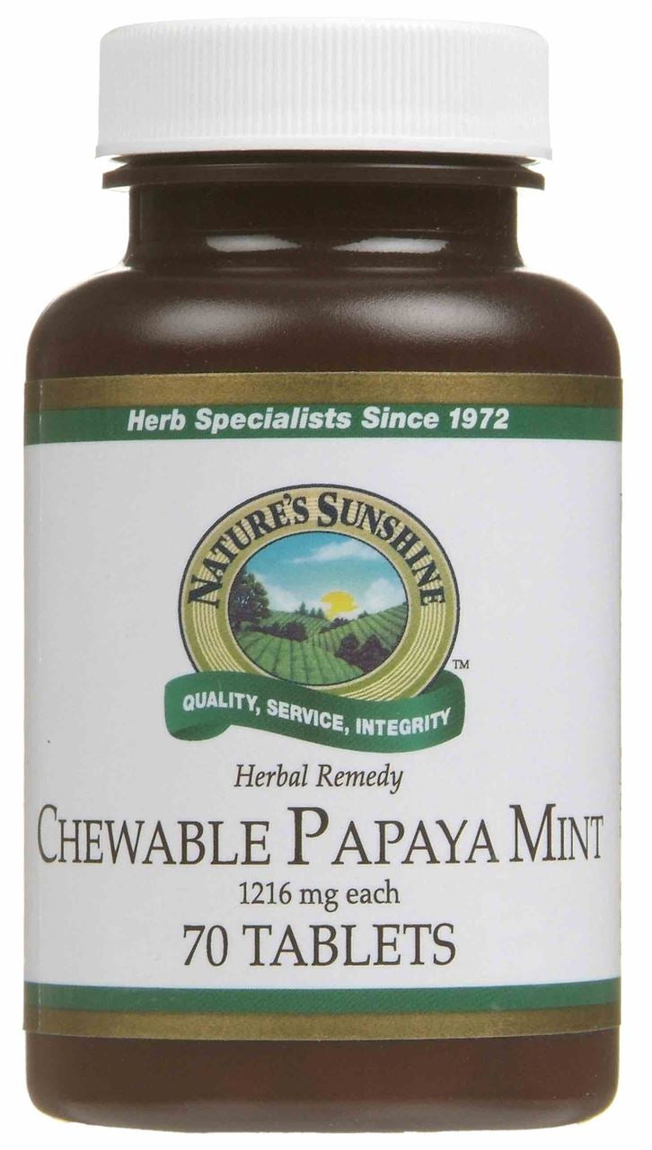 Nature's Sunshine Papaya Mint Chewable Tablets 70