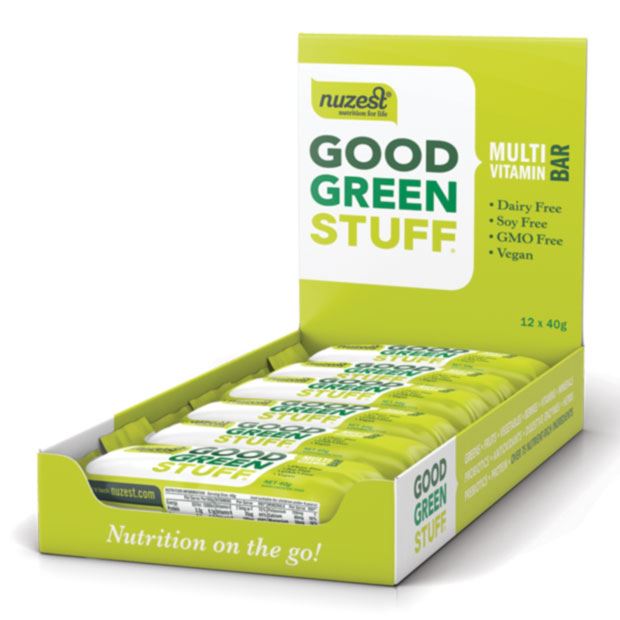 Nuzest Good Green Stuff Bar 12 x 40g
