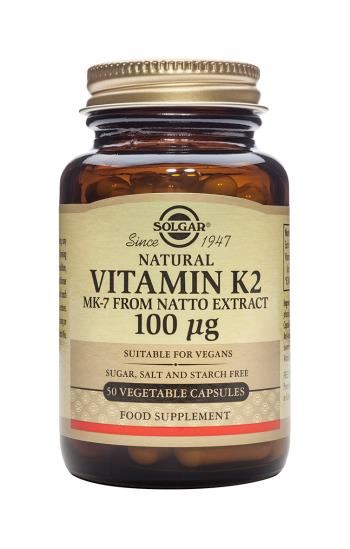 Solgar Natural Vitamin K2 100mcg Capsules 50