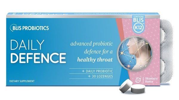 BLIS K12 Throat Guard Daily Defence Lozenges Strawberry 30
