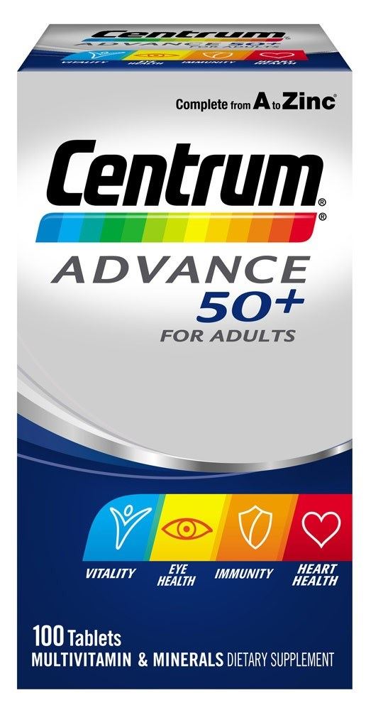 Centrum Advance 50+ Multivitamin and Mineral Tablets 100