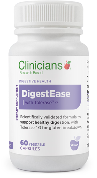 Clinicians DigestEase with Tolerase™ G VegeCapsules 60