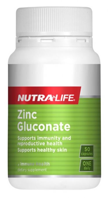Nutra-Life Zinc Gluconate Capsules 50
