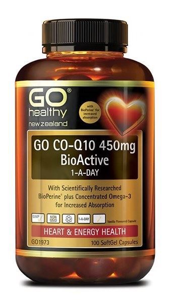 Go Healthy Co-Q10 450mg Bioactive 1-A-Day Capsules 100