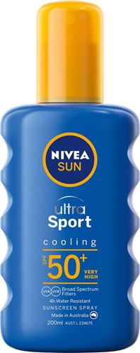 Nivea Sun Ultra Sport Cooling SPF50+ Sunscreen Spray 200ml