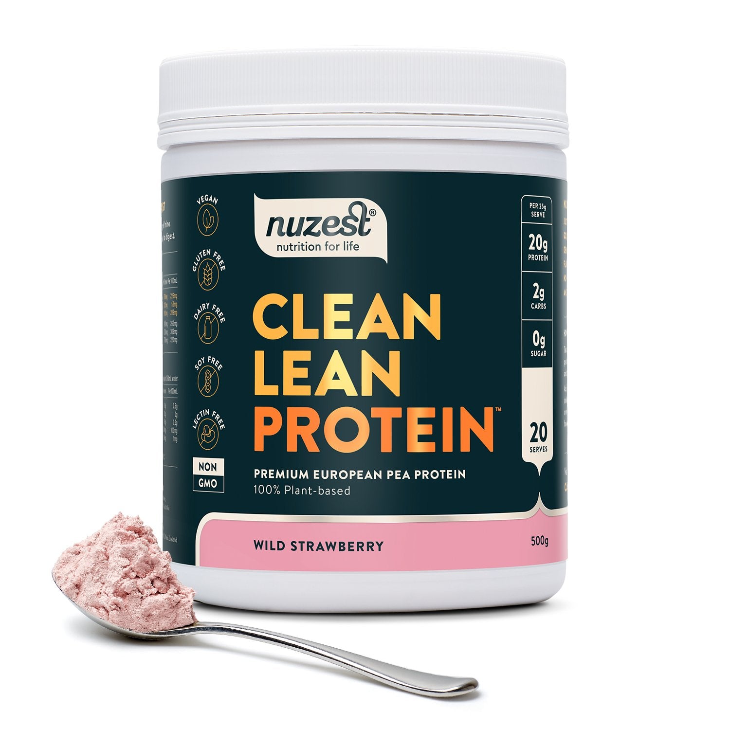 Nuzest Clean Lean Protein Golden Pea Isolate Wild Strawberry