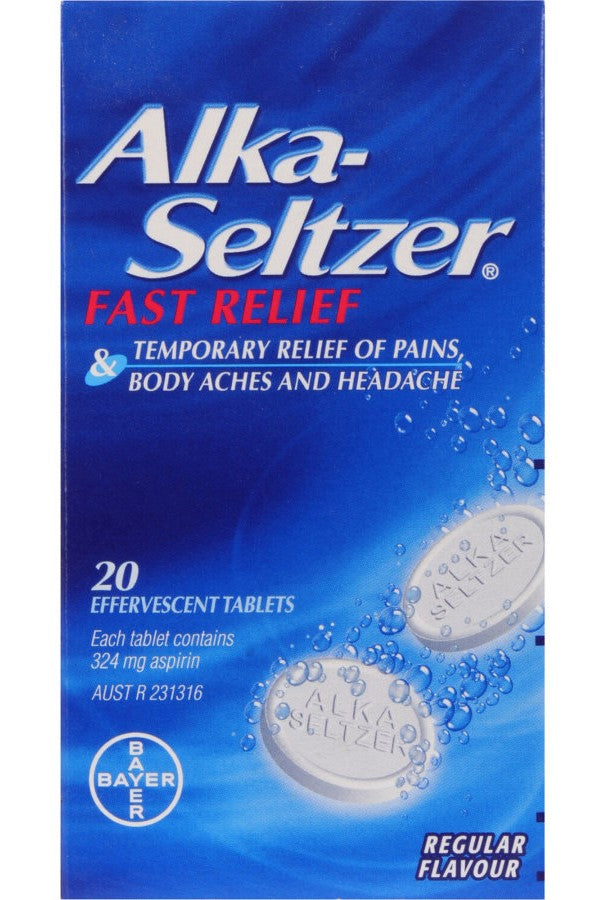 Alka Seltzer Tablets 20 Regular Flavour