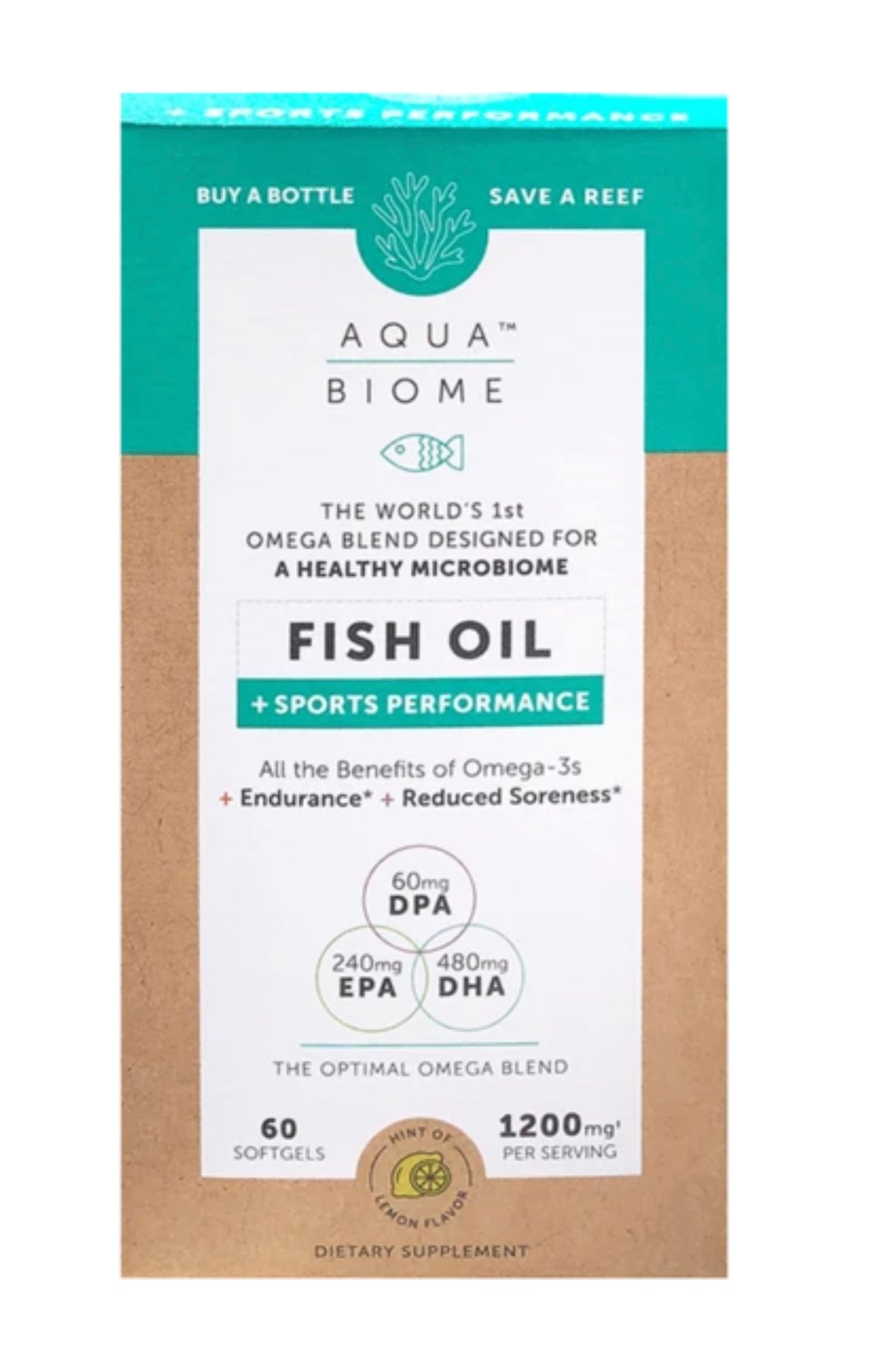 Aqua Biome Fish Oil + Sports Performance Softgels 60