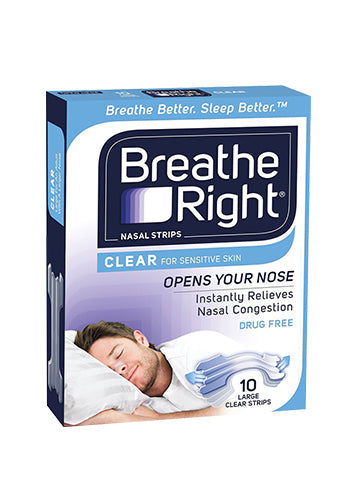 Breathe Right Nasal Strips Clear (Small/Medium) 10