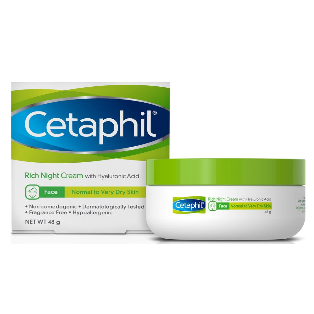 Cetaphil Face Rich Night Cream with Hyaluronic Acid 48g