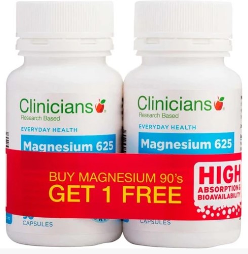 Clinicians Magnesium Aspartate 125mg Capsules 180 (2 x 90 Capsules)