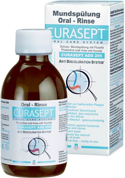Curasept ADS 205 Chlorhexidine 0.05% + Fluoride 0.05% Oral Rinse Mouthwash 200ml