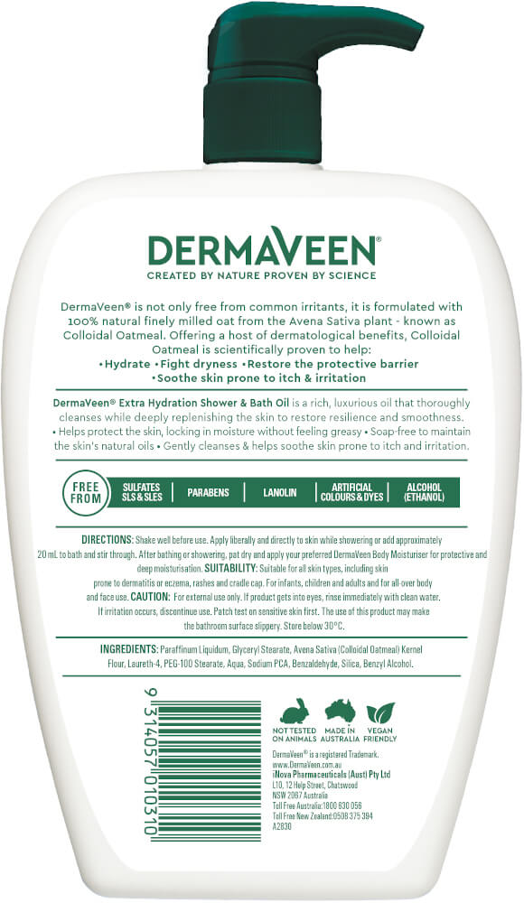 Dermaveen Shower and Bath Oil 500ml Back