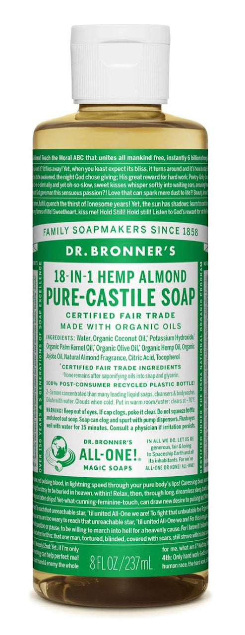 Dr Bronner's 18-in-1 Hemp Almond Pure Castile Soap 237ml